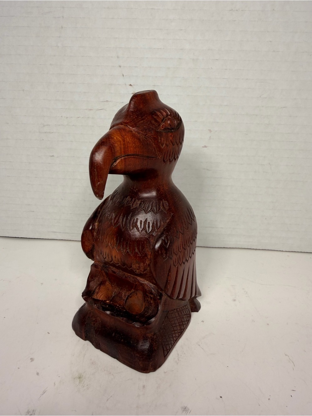 Vintage 1998 Peru Hand Carved Wooden Bird
Sculpture